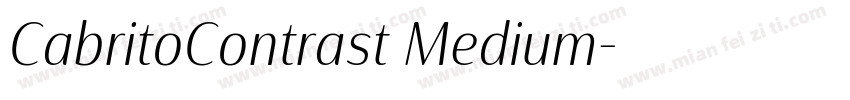 CabritoContrast Medium字体转换